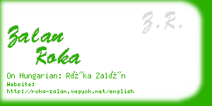 zalan roka business card